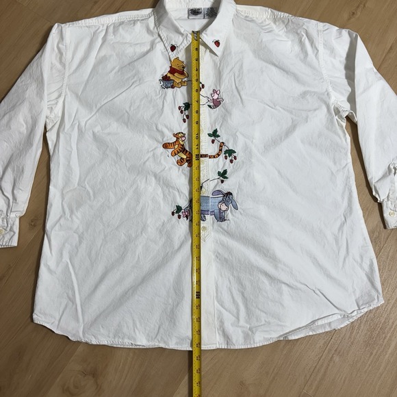 Vintage Disney Catalog Pooh And Friends Woman 3X Button Up White Long Sleeve - Picture 9 of 15